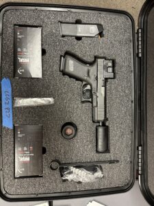 B T Glock 19 Hush Puppy Edition Gen 5 W Aimpoint Acro P2 Slide Lock