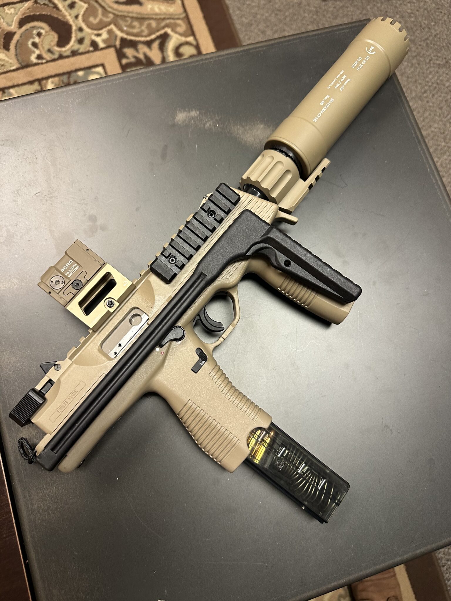 B&T TP9 SBR COYOTE TAN /TP9 SUPPRESSOR PACKAGE (Optic Sold Separately ...