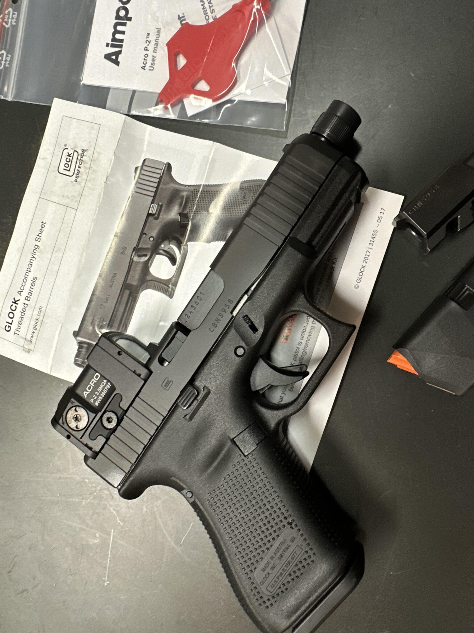 B&T Import GLOCK 19 Enhanced with ACRO P2, Slide Cut, Threaded Barrel ...