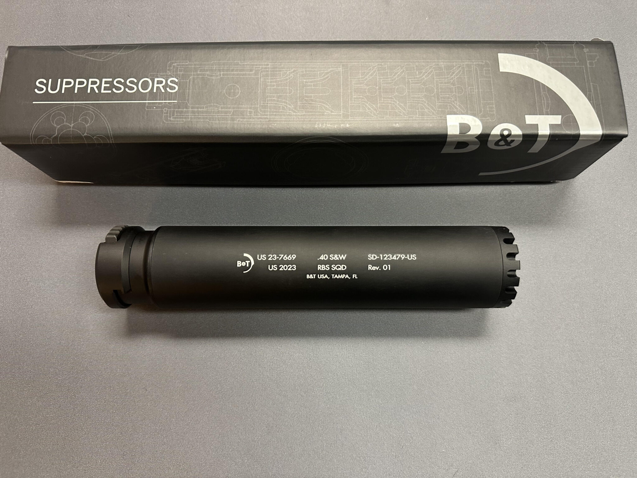 B&T SQD 40 / 10MM RBS Suppressor SD-123479-US – Axarms