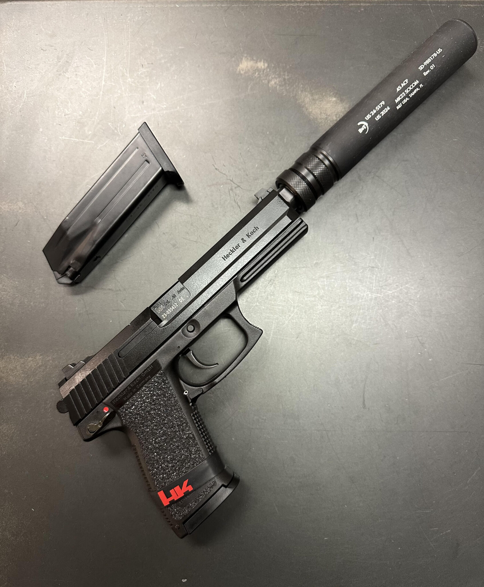 HECKLER & KOCH MK23 SOCOM .45 Pistol with B&T MK23 Suppressor | Combo ...