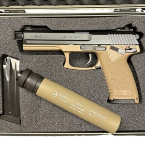 B&T import HK MARK 23 Handgun & B&T MK23 Suppressor Bundle in Coyote Tan SD-988178-CT-US