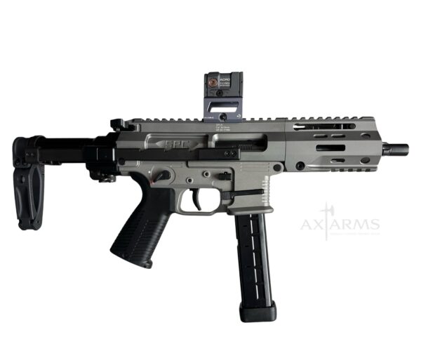 B&T SPC9 PDW Swiss Sniper Grey Edition (Pistol, with Billet Lower, Telescopic Brace. and Tailhook) - Image 2