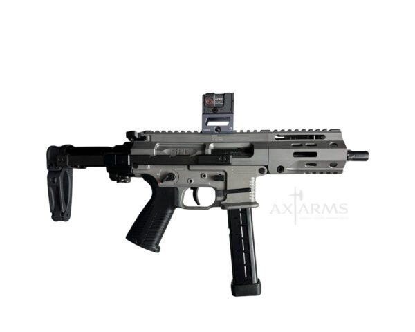 B&T SPC9 PDW Swiss Sniper Grey Edition (Pistol, with Billet Lower, Telescopic Brace. and Tailhook)