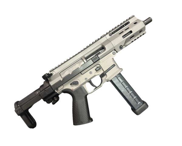 B&T Swiss Grey Anodized SPC9 PDW SBR - Image 2