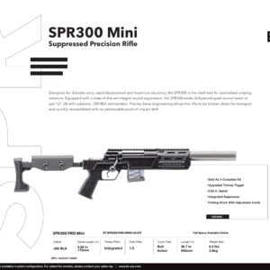 B&T SPR300 Mini SBR Suppressed Precision Rifle - BT-SPR300-PRO-MINI-US-KIT